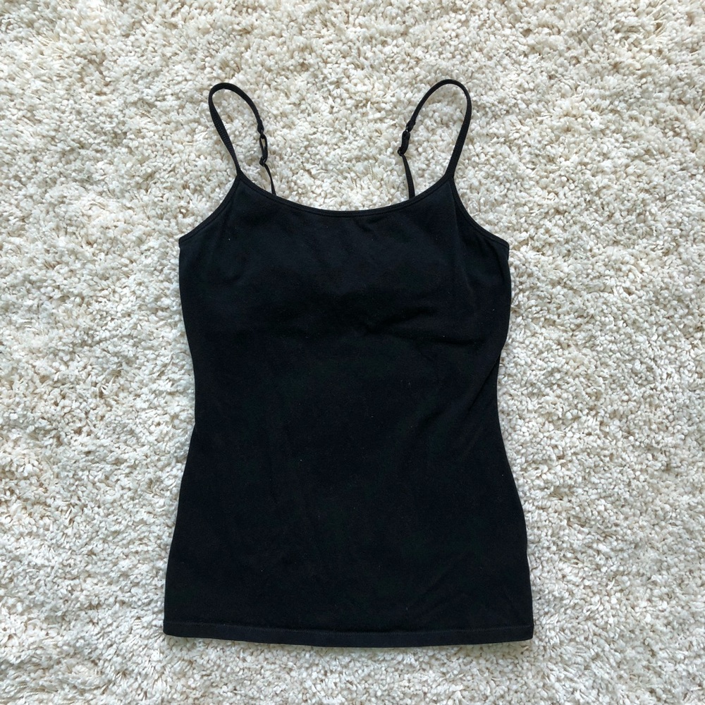 Express black sexy basic cami with built in bra